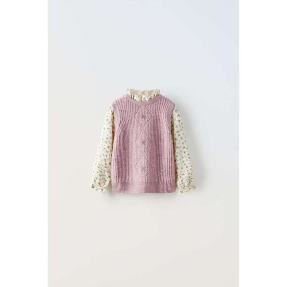 Zara Other - COMBINATION KNIT SWEATER